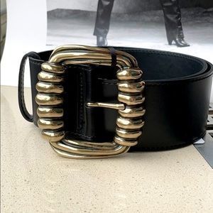 ETRO black belt with oversized gold buckle